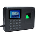 Intelligent Biometric Fingerprint Password Attendance Machine Employee Checking-in Recorder 2.4 inch TFT LCD Screen DC 5V Time Attendance Clock