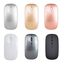 HXSJ Wireless 2.4G Mouse Ultra-thin Silent Mouse Portable and Sleek Mice Rechargeable Mouse 10m/33ft Wireless Transmission (Rose Gold)