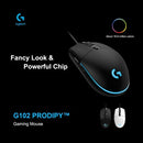 Logitech G102 Wired Gaming Mouse RGB Mice Optical 8000DPI 16.8M Color LED   Customizing 6 Programmable Buttons (Black)