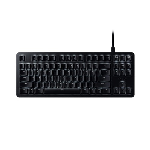 لوحة مفاتيح ميكانيكية Razer BlackWidow للألعاب، مفاتيح ميكانيكية برتقالية، لوحة مفاتيح سلكية، 87 مفتاحًا، أسود