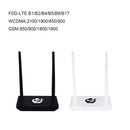 4G Wireless Wifi Router LTE 300Mbps Mobile MiFi Portable Hotspot with SIM Card Slot EU Plug (Black)