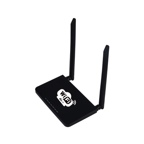 4G Wireless Wifi Router LTE 300Mbps Mobile MiFi Portable Hotspot with SIM Card Slot EU Plug (Black)