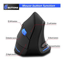 Zelotes F-35A Vertical Wireless Gaming Mouse Adjustable 2400DPI Optical 2.4G Mice