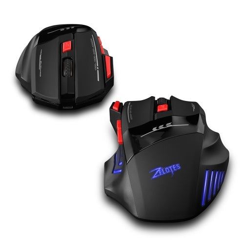 Zelotes F-14 Wireless Gaming Mouse Upgrade Edition Rechargeable Mice Adjustable 4000DPI Optical 2.4G Wireless Technology 30m