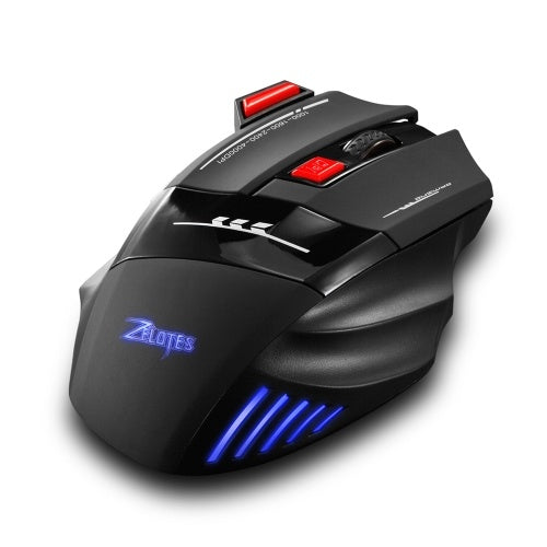 Zelotes F-14 Wireless Gaming Mouse Upgrade Edition Rechargeable Mice Adjustable 4000DPI Optical 2.4G Wireless Technology 30m