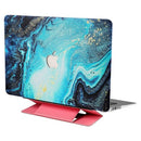 MacBook Air 13/13.3 Case Super Thin Rubberized Coated Laptop Cover Shell Protective for Apple 13"/13.3" MacBook Air Model A1369/A1466 Scenery Pattern With Free Pink Stand