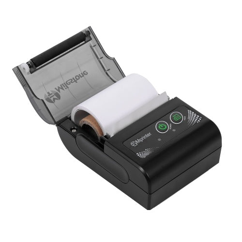 MHT-P10 Mini USB + Bluetooth Thermal Receipt Printer 48mm Phone Control for Android, IOS Printing Machine EU Plug