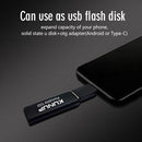 Arealer Mini Solid State Drive SSD Solid State USB Flash Disk Solid State High Speed Storage Black 128GB