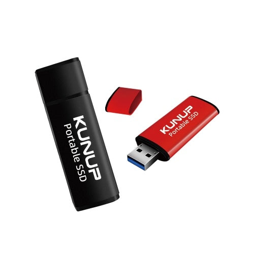 قرص فلاش USB ذو الحالة الصلبة من Arealer Mini SSD ذو الحالة الصلبة للتخزين عالي السرعة باللون الأسود 128 جيجابايت