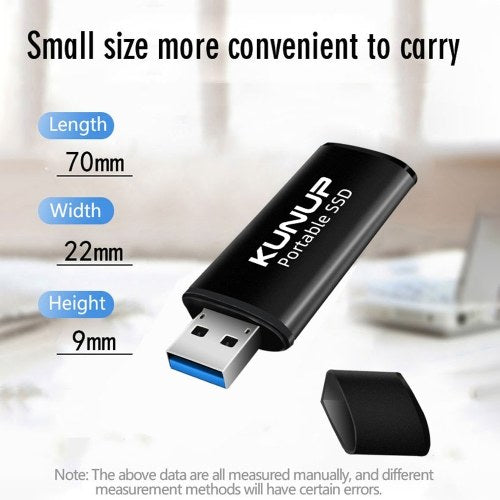 Arealer Mini Solid State Drive SSD Solid State USB Flash Disk Solid State High Speed Storage Black 128GB