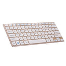 2.4G Mini Wireless Keyboard and Mouse Combo Alloy Panel Keyboard and Mouse Set for PC Laptop Gold