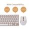 2.4G Mini Wireless Keyboard and Mouse Combo Alloy Panel Keyboard and Mouse Set for PC Laptop Gold