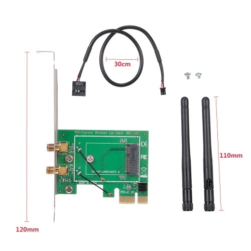 M.2 NGFF to PCI-E Converter Card Network Card Gigabit Ethernet 	BT Adapter Card Board for Desktop PC