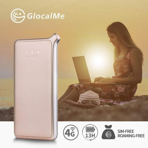 GlocalMe U2S 4G LTE محطة البيانات اللاسلكية العالمية المحمولة واي فاي 4G التجوال نقطة اتصال مجانية بطاقة SIM تغطي أكثر من 100 دولة شامبين جولد