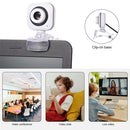 0.3 Megapixels High-definition Web Camera Clip-on USB Webcam for PC Laptop Computer Desktop