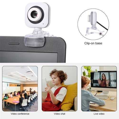 0.3 Megapixels High-definition Web Camera Clip-on USB Webcam for PC Laptop Computer Desktop