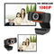 USB Webcam Video Camera 2MP 1080P High-definition HD Camera Plug and Play Camera Autofocus with Noise Cancelling Microphone for Computers Laptop