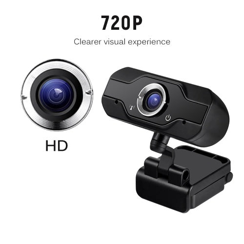 USB Webcam Video Camera Web Digital Camera 1MP 720P High-definition HD Camera 360°Rotation Plug and Play Camera with Noise Canceling Microphone for Computers Laptop