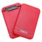 2.5Inch USB3.0 SATA Hard Drive Box SSD External Enclosure Box with USB Cable (Red)