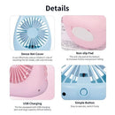 New Cat USB Fan Mini Portable Fan Rechargeable Small Fan for Home Office Desktop Dormitory SQ 2022 Pink