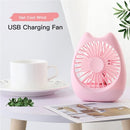 New Cat USB Fan Mini Portable Fan Rechargeable Small Fan for Home Office Desktop Dormitory SQ 2022 Pink