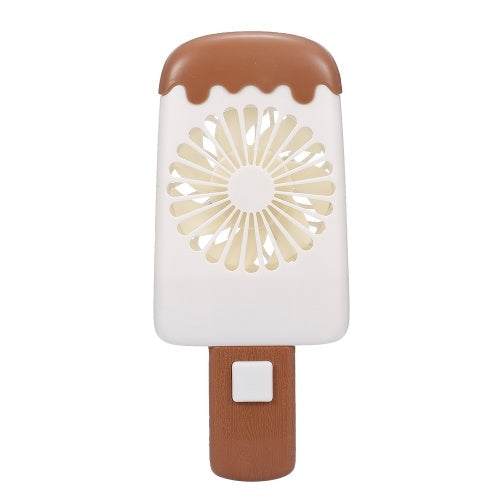 Mini Handheld USB Fan Ice Cream Fan Portable Rechargeable Popsicle Fan Cartoon Small Fan Outdoor Handheld Fan Blue