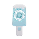 Mini Handheld USB Fan Ice Cream Fan Portable Rechargeable Popsicle Fan Cartoon Small Fan Outdoor Handheld Fan Blue