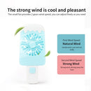 Mini Handheld USB Fan Ice Cream Fan Portable Rechargeable Popsicle Fan Cartoon Small Fan Outdoor Handheld Fan Blue