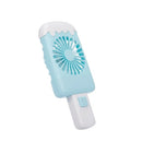 Mini Handheld USB Fan Ice Cream Fan Portable Rechargeable Popsicle Fan Cartoon Small Fan Outdoor Handheld Fan Blue