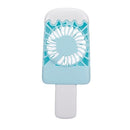 Mini Handheld USB Fan Ice Cream Fan Portable Rechargeable Popsicle Fan Cartoon Small Fan Outdoor Handheld Fan Blue