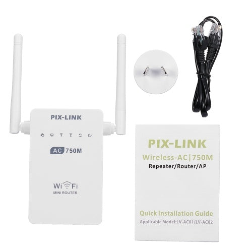 AC02 Dual Band 2.4GHz/5GHz 750Mbps Wifi Repeater