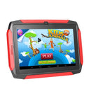 7 inch Kids Tablet Android 4.4 OS Learning Tablet 1024*600 Resolution 512MB+8GB Storage WiFi/BT Connection Black US Plug