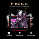 7 inch Kids Tablet Android 4.4 OS Learning Tablet 1024*600 Resolution 512MB+8GB Storage WiFi/BT Connection Black US Plug