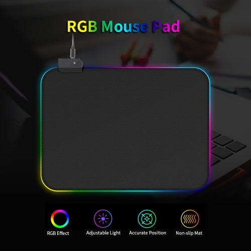 Colorful RGB Luminous Mousepad RGB Backlight Mouse Pad Adjustable Luminescence Modes Non-slip Mouse Pad 800*300*4mm