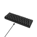 Ajazz i610T USB Wired BT3.0 Dual Mode Gaming Keyboard 61 Keys Mechanical Keyboard Monochrome Backlight Black(Blue Switch)