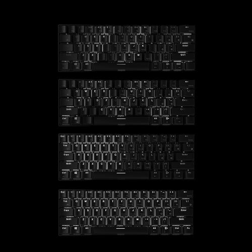 Ajazz i610T USB Wired BT3.0 Dual Mode Gaming Keyboard 61 Keys Mechanical Keyboard Monochrome Backlight Black(Blue Switch)