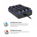 Motospeed K23 Keyboard USB Wired Numeric Mechanical Keyboard 21 Keys Blue Backlight Keyboard with OUTEMU Blue Switch