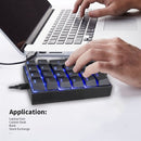 Motospeed K23 Keyboard USB Wired Numeric Mechanical Keyboard 21 Keys Blue Backlight Keyboard with OUTEMU Blue Switch