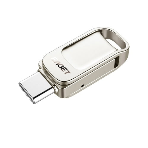 EAGET CU31 128GB محرك فلاش USB معدني عالي السرعة USB3.0 Type-C ثنائي الغرض U القرص للهاتف الذكي من النوع C والكمبيوتر المحمول