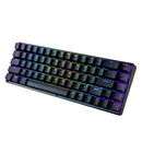 Magic-Refiner MK14 RGB Backlight Keyboard 68 Keys Metal Panel N-key Rollover Gaming Keyboard Blue Switch Floating Key-caps 18 Light Effects Black