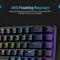 Magic-Refiner MK14 RGB Backlight Keyboard 68 Keys Metal Panel N-key Rollover Gaming Keyboard Blue Switch Floating Key-caps 18 Light Effects Black