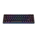 Magic-Refiner MK14 RGB Backlight Keyboard 68 Keys Metal Panel N-key Rollover Gaming Keyboard Blue Switch Floating Key-caps 18 Light Effects Black