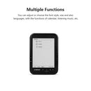 BK-6006 Portable e-Book Reader 16GB E-Ink 6inch Multifunction E-Reader 800*600 High Resolution Display Screen 300DPI