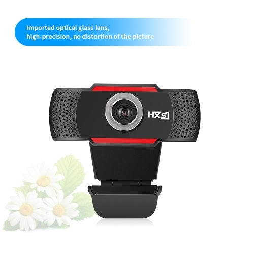 HXSJ S30 720P Webcam Manual Focus Computer Camera Built-in Sound Absorbing Microphone Video Call Web Camera for PC Laptop