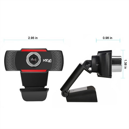 HXSJ S30 720P Webcam Manual Focus Computer Camera Built-in Sound Absorbing Microphone Video Call Web Camera for PC Laptop