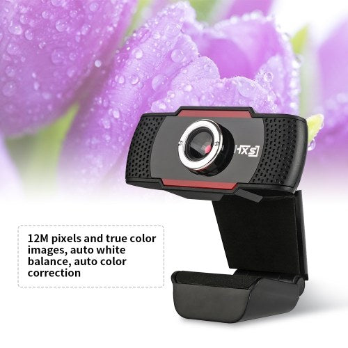 HXSJ S20 High-definition Webcam Manual Focus Computer Camera Built-in Sound Absorbing Microphone for Desktop Computer Laptop