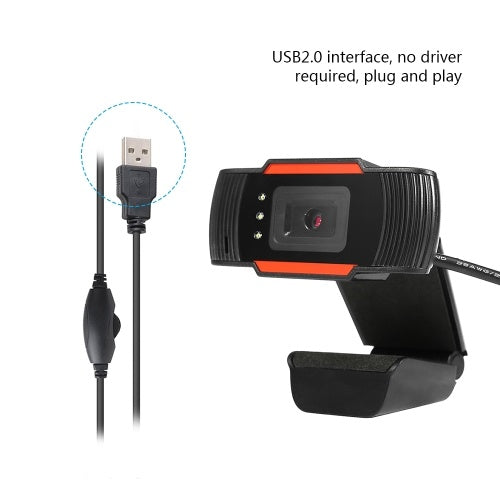 HXSJ A870C3 High-definition USB Webcam 480P Fixed Focus Computer Camera Built-in Sound   Absorbing Microphone for PC Laptop