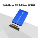 USB2.0 to IDE Hard Disk Case 2.5'' IDE HDD Enclosure Portable Hard Disk Box Aluminum Alloy HDD Enclosure Black