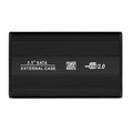 2.5'' SATA SSD HDD Enclosure USB2.0 to SATA Hard Disk Case Portable Aluminum Alloy SSD HDD Enclosure Black