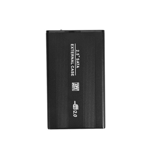 2.5'' SATA SSD HDD Enclosure USB2.0 to SATA Hard Disk Case Portable Aluminum Alloy SSD HDD Enclosure Black